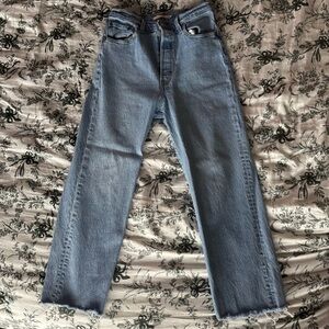 Levi's Light Blue Ribcage Straight Jeans